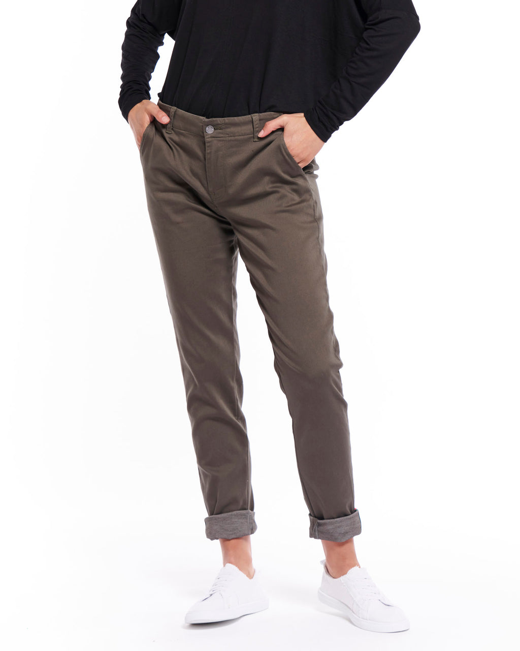 CHLOE CHINO PANT -  Khaki