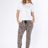 ELLA LEOPARD JOGGER - Mocha/Black
