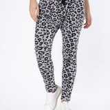 ELLA LEOPARD JOGGER - Grey/Black