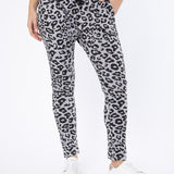 ELLA LEOPARD JOGGER - Grey/Black