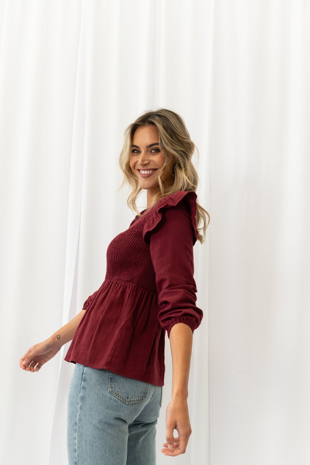 SAILOR BLOUSE - Burgundy