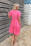 ARIEL WRAP DRESS - Pink
