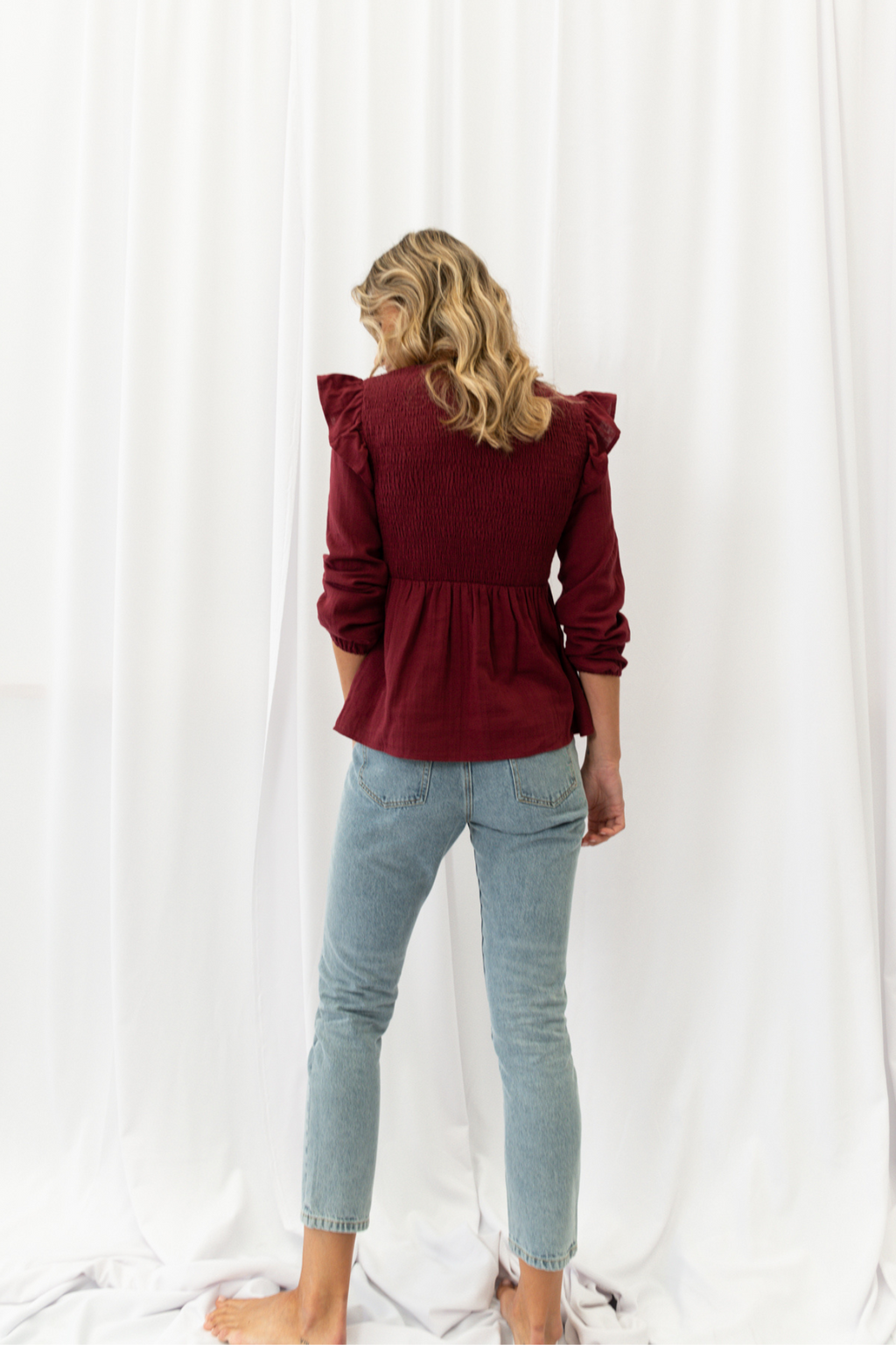 SAILOR BLOUSE - Burgundy