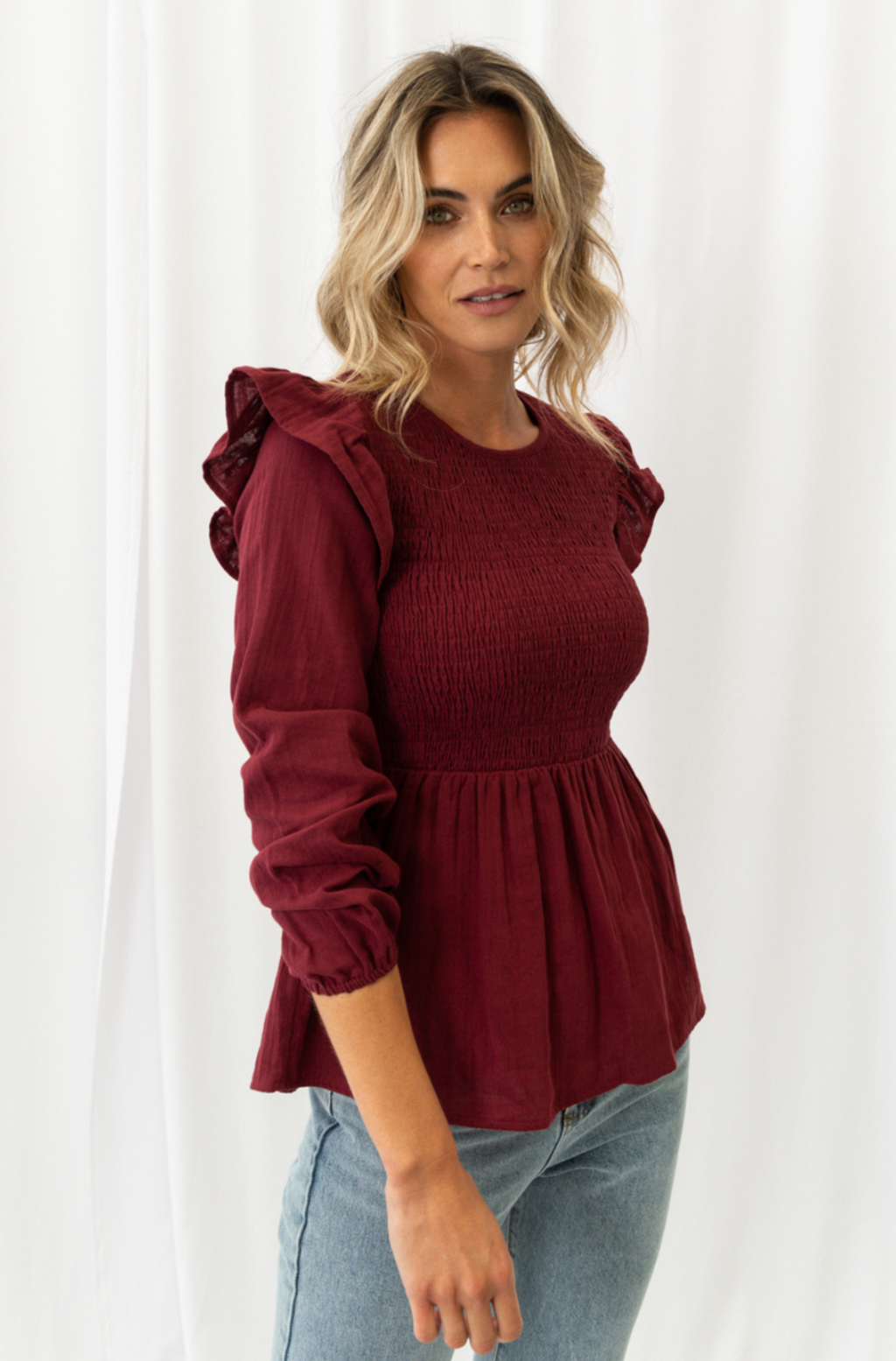 SAILOR BLOUSE - Burgundy