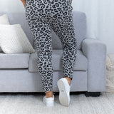 ELLA LEOPARD JOGGER - Grey/Black